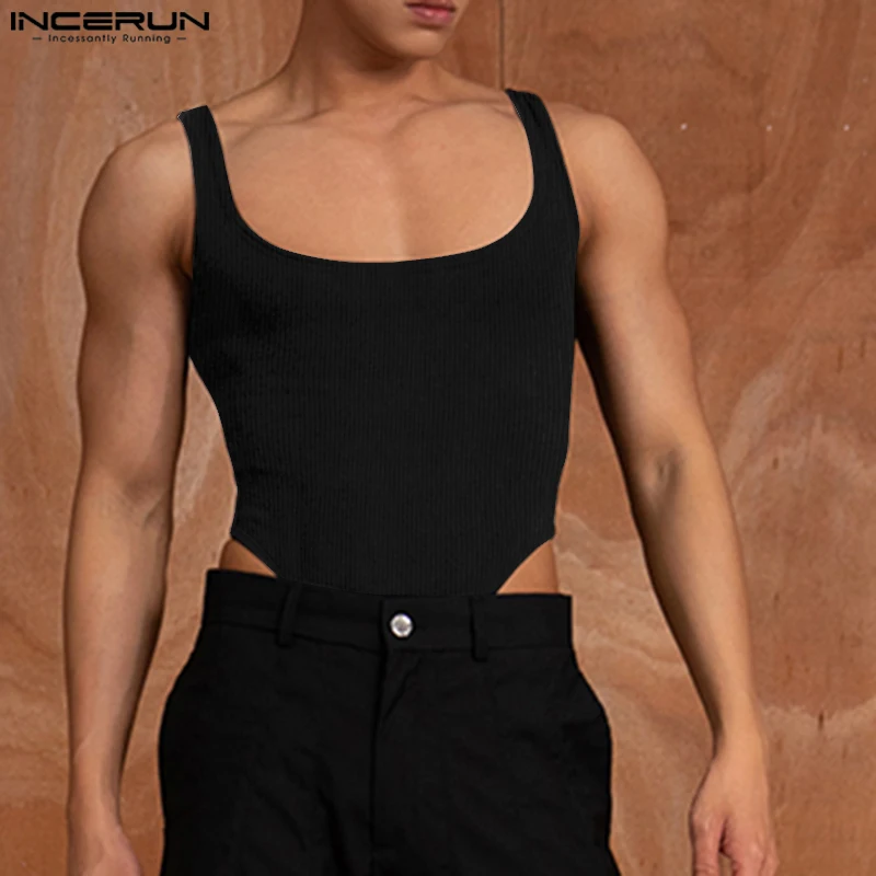 Men Bodysuits Rompers Tank Tops INCERUN S-5XL