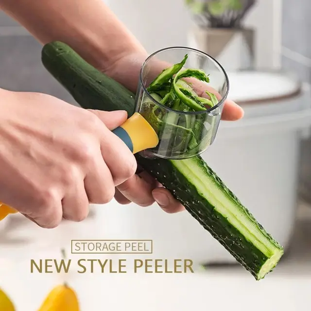 Stainless Steel Peeler with Container Vegetable Kitchen Gadget Storage –  VIGOR MARKET