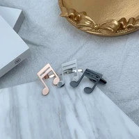 Stainless Steel Musical Symbol CuffLinks for Mens Luxury Designer Clothes Music Cuffs Button Tie Clips Wedding Souvenirs Jewelry 2