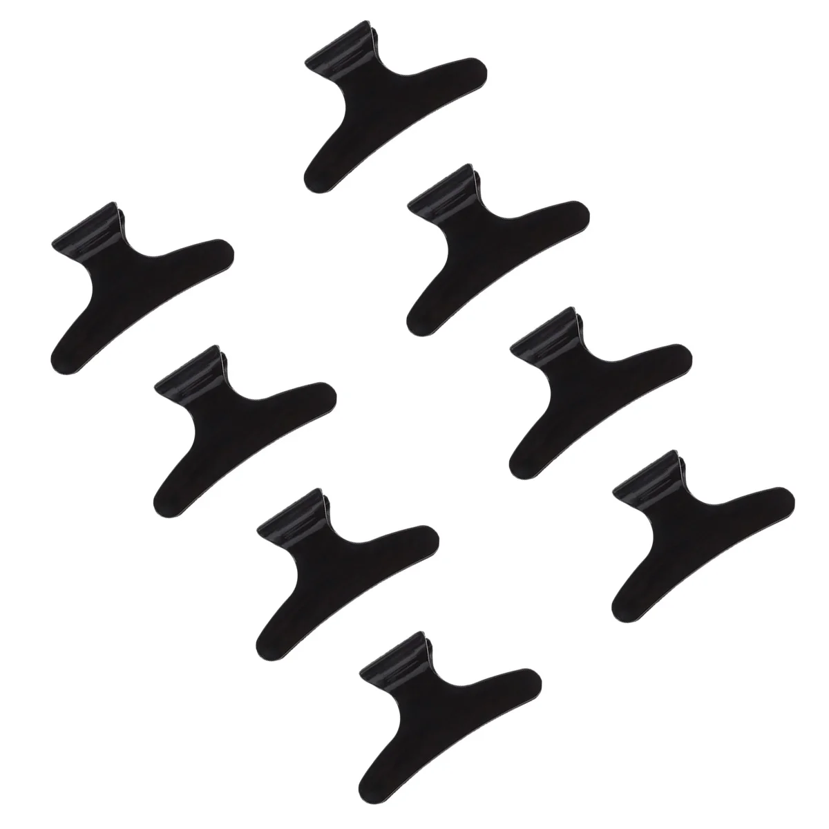 

8PCS Clamps Non-slip Chic Styling Claw Hair Clips for Hair Salon (Black)