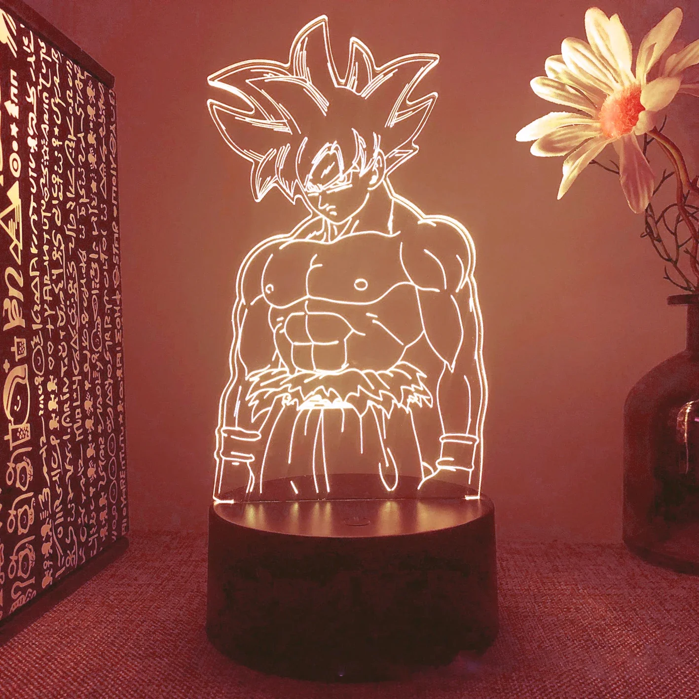 Dragon Ball 3D Led Night Light Model Toys Super Saiyan Vegeta Figures Bambini Bed Room Decor Regali Di Compleanno E Natale Per Bambini