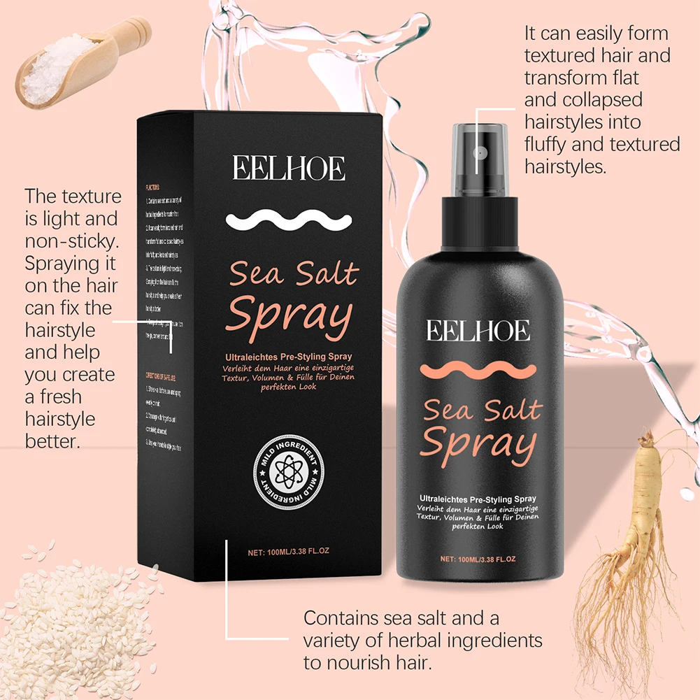100 ML Hair Texturizing Spray Hair Texturizer & Volumizing Spray for Men Women Styling for Beach Spary