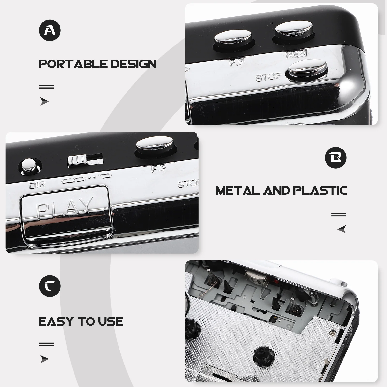 Portable Cassette Tape Transverter Usb Cassette Tape Converter Mp3 High Fidelity Music Player Transverter (Without )