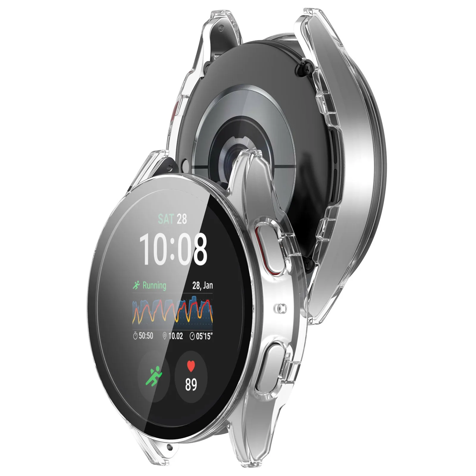 Glass+PC Case for Samsung Galaxy Watch 7 6 5 4 44mm 40mm - Lifestyle Shot