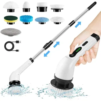 Multifunctional Electric Cleaning Brush Electric Cordless Spin Scrubber Toilet Mops Portable Cleaning Tool For Kitchen/Bathroom/ 1
