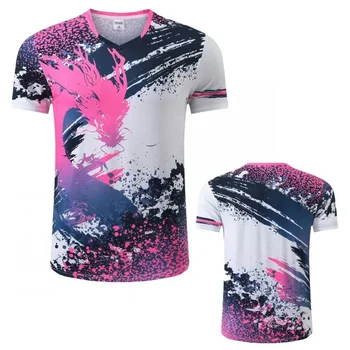 Magliette da Tennis da Tavolo per Uomo, Donna e Bambino, Abbigliamento per Ping Pong, Magliette da Badminton e Running