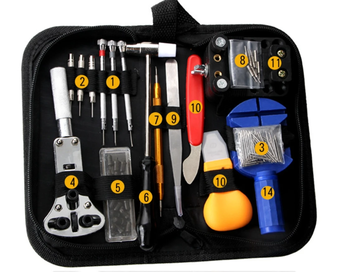 Deluxe Watch Repair Tool Set with Strap Remover and Case Holder for Battery Replacement & Maintenance
