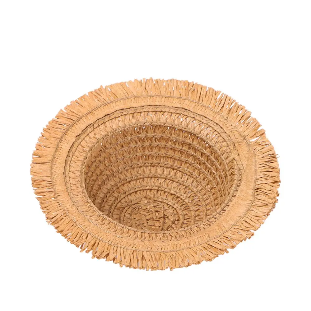 5 Sizes Tassel Hat for 1/81/61/41/3 Doll Doll House Ornament Straw Hat Doll Hat Accessories Hand Weaved Hats