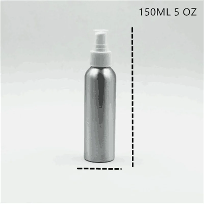 CyFe Botellas de espray de loción botella vacía de aluminio plata pulverizador de prensa belleza y limpieza aceite esencial Plateado 40ML 40 ml agua 