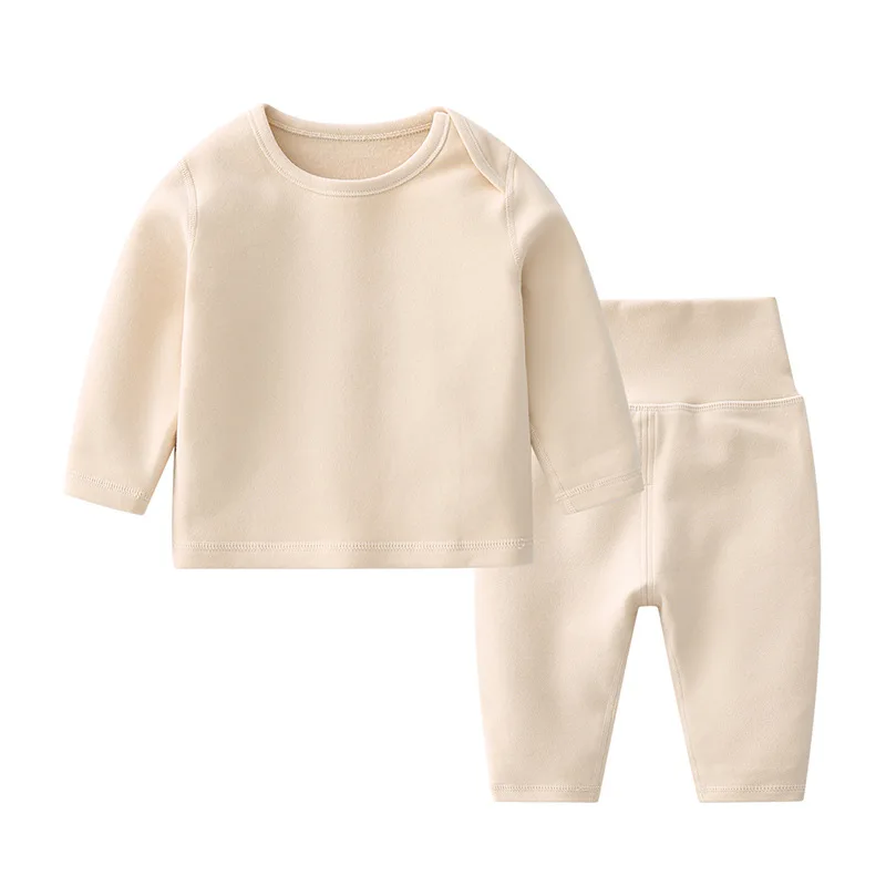 Winter Boys Thermal Underwear Sets Autumn Winter Girls Long Warm Comfortable Children Home Sleepwear Kids Soft Fluff Nightwear baby underwear set