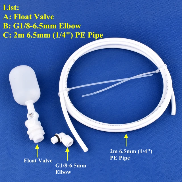 G1/8 "3/8" Golyó Úszószelep 2,8 ~ 9,5 Mm Pagoda Tömlő Csatlakozó Úszóvalvave Akvárium Haltartály Vízhűtő Kakas 1/4 "Cső Könyök - Image 4
