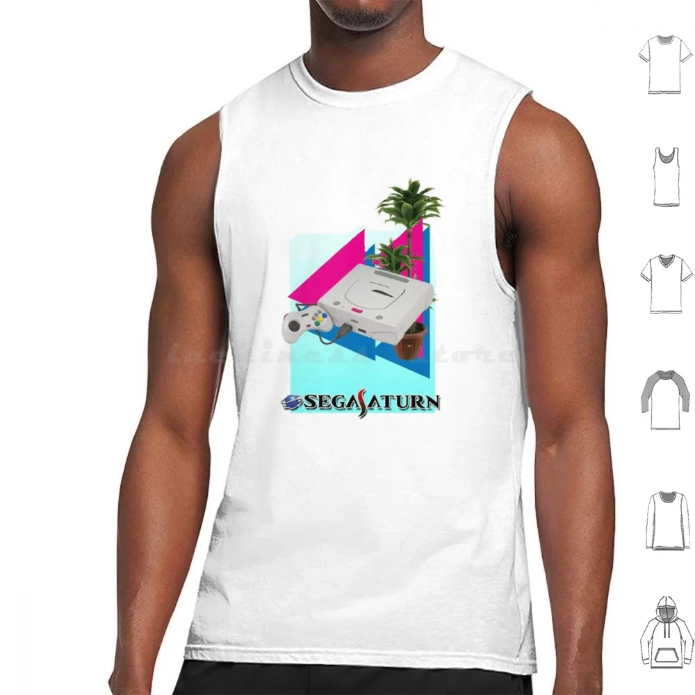 S E G A Canotte Gilet Senza Maniche Saturn Retro Estetica Vaporwave Wave Saturn V A P O R W A V E Videogioco Vaporwave Video