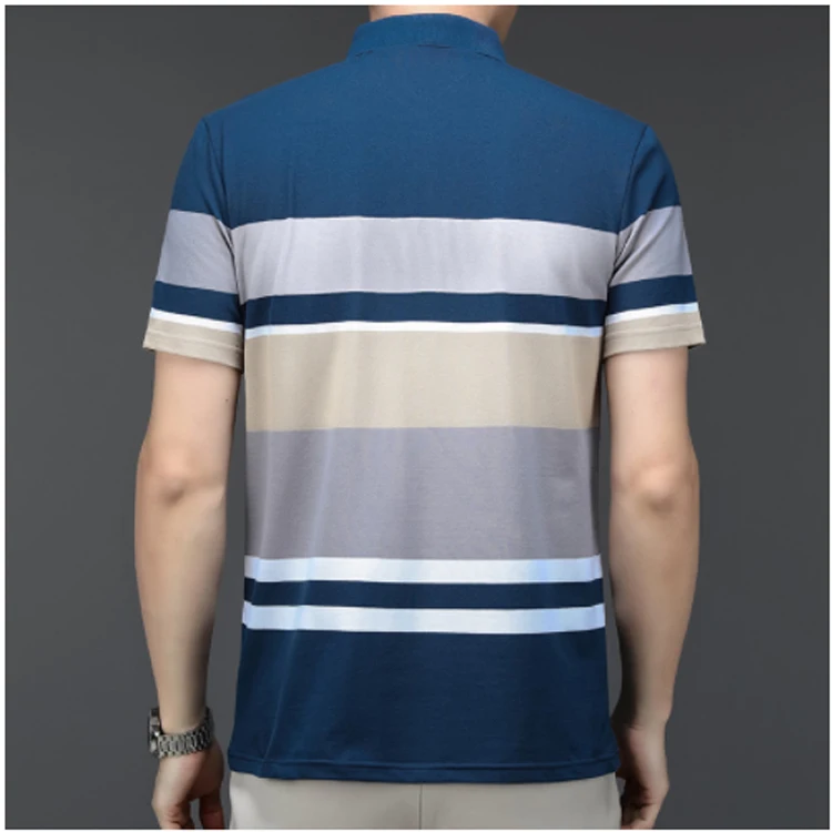 Summer New Men Polo Shirt High Quality brand cotton Short Sleeve men's polo shirt Business casual striped shirt polo men tops 12 Sa6f52a111d7a4226a30ec651157a3680s