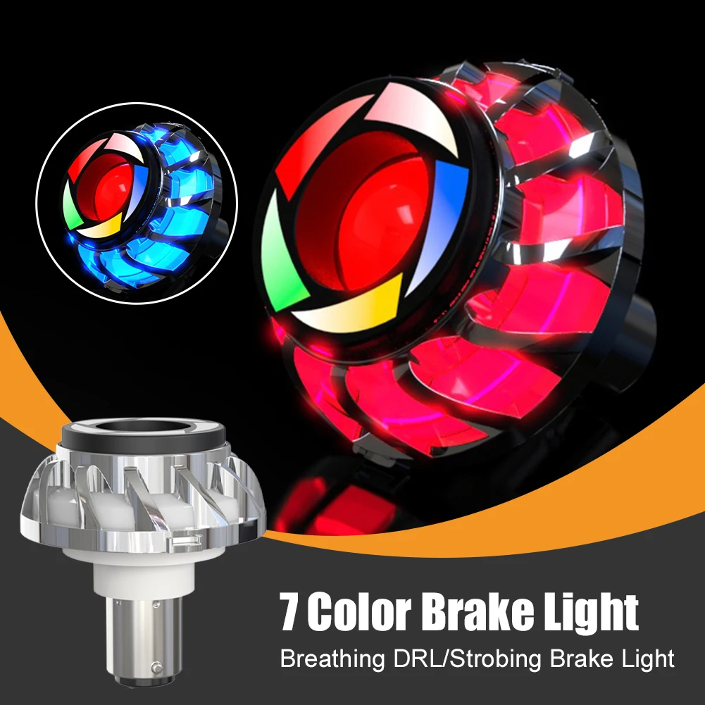 

Motorcycle Headlight Angel Eye Flash 12 Tail Brake Rear Lights LED Motorbike Brake Lamp Flash Strobe Accessories Universal
