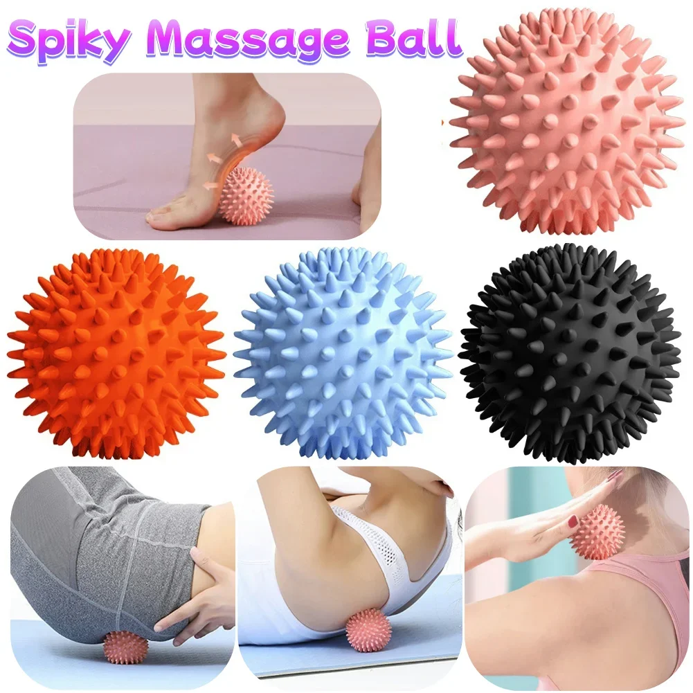 Spiky Massage Ball Spiked Massager Roller High Density Trigger Point Massager Ball 6cm Deep Tissue Roller for Sport Fitness