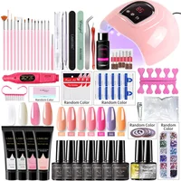LIMEGIRL Nail Gel Polish Kit Set With UV LED Lamp Dryer Nail Drill Machine Color Nails Gel Kit Soak Off Manicure Tools Set 1