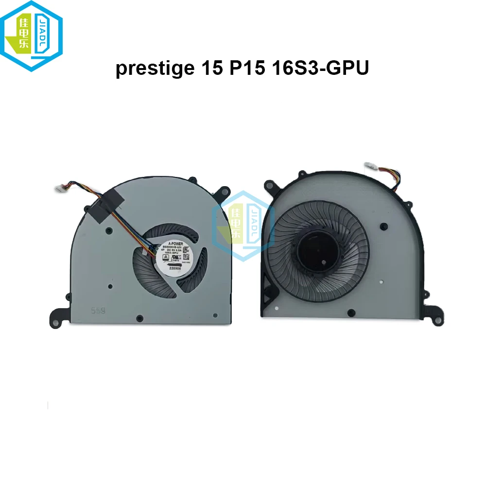 Ventilador do Refrigerador do Computador Bs5005hs-u3i 16s3-gpu Ventiladores de Refrigeração da Cpu para Msi Prestige15 P15 Titan 15 A12uc A10sc A12u A12sx Computador