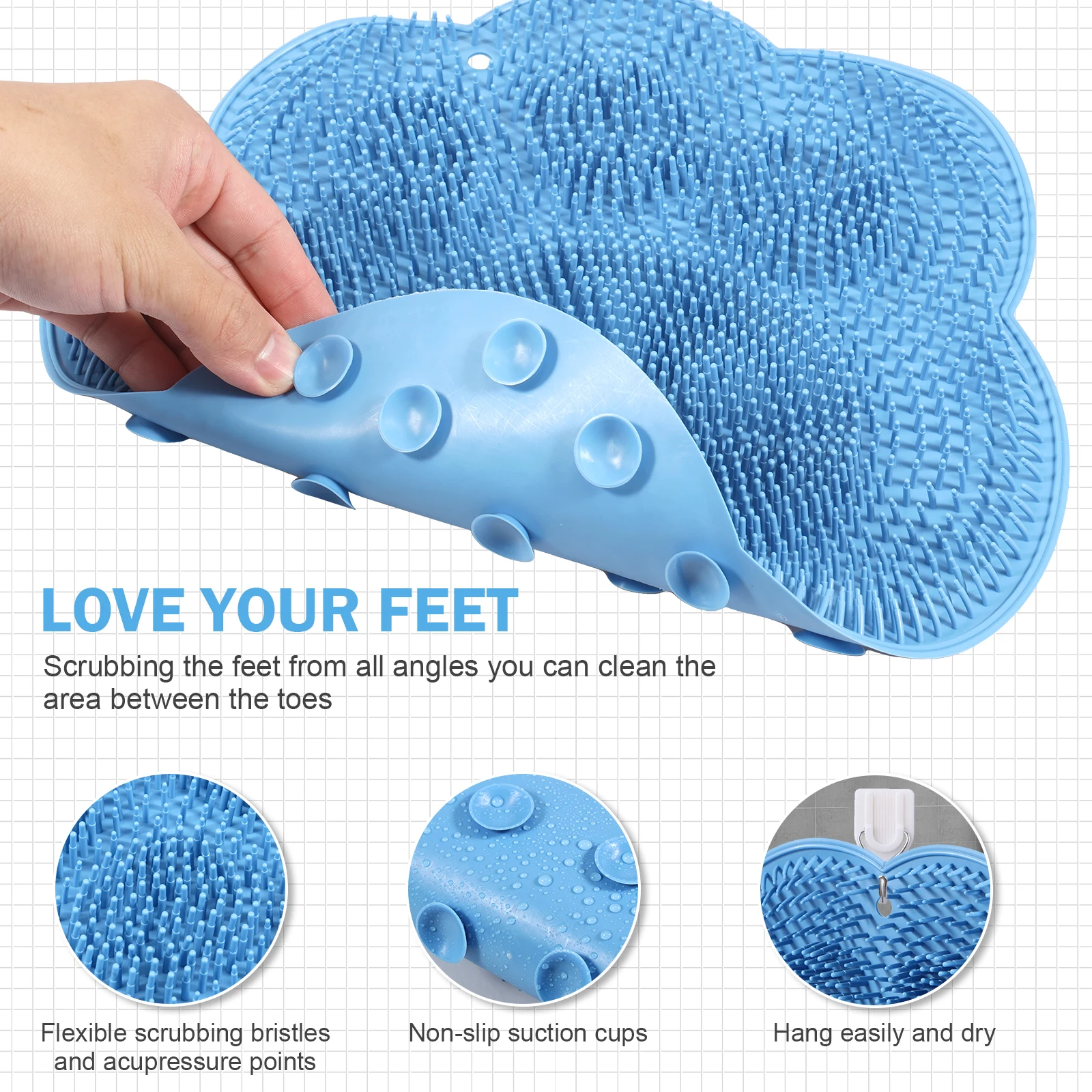 Silicone Back Brush Suction Cup