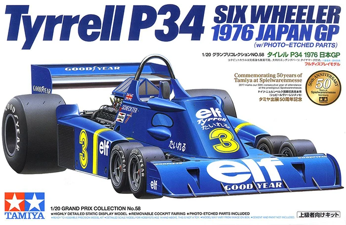 Tamiya Kit de modelo de coche 20058 1/20 F1, Elf Team Tyrrell P34 76 ...