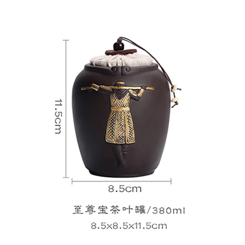 Figure Ceramic Tea Cans Sealed Candy Coffee Bean Storage Bottles Crafts Ornaments Food Containers Home Decoration