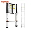 VEVOR Telescoping Ladder 12.5 FT Aluminum One-Button Retraction Collapsible Extension 375 LBS Capacity w/Non-Slip for Home RV 1