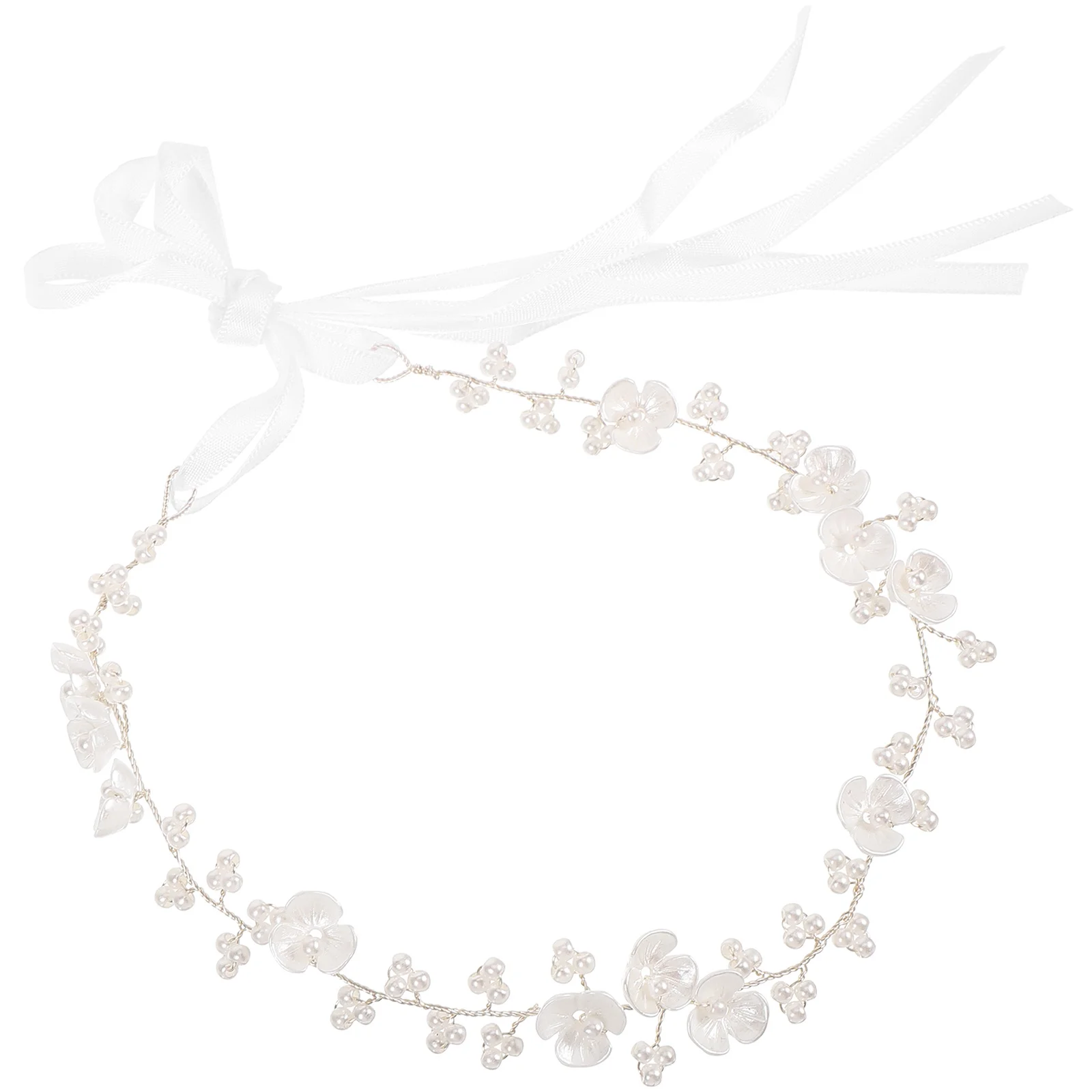 First Communion Crown Hair Bands Bridal Accessories Shell Pearl Vine for Women Miss Wedding 5