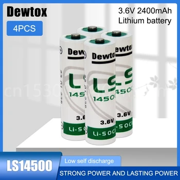 LS14500 3.6V 리튬 배터리 가스 계량기 PLC 공작 기계 실시간 시계 터치 스크린 LS 14500 ER14505 리튬 이온 배터리, 4 피스