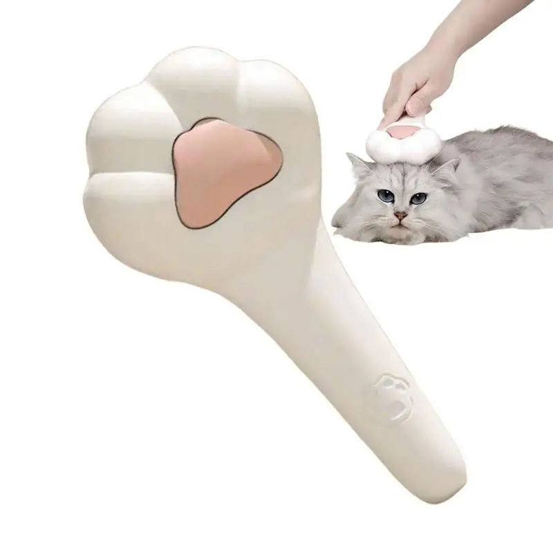 Pet Comb Cat Hair Brush Pet Grooming Tool Silicone Cat Comb Non-slip Handle Cat Paw Shape Comb For Pets Claw Comb For Cat anti scratching cat shoe pet adjustable soft silicone shoes pets bath washing boots kitten claw paw nails foot cover protector