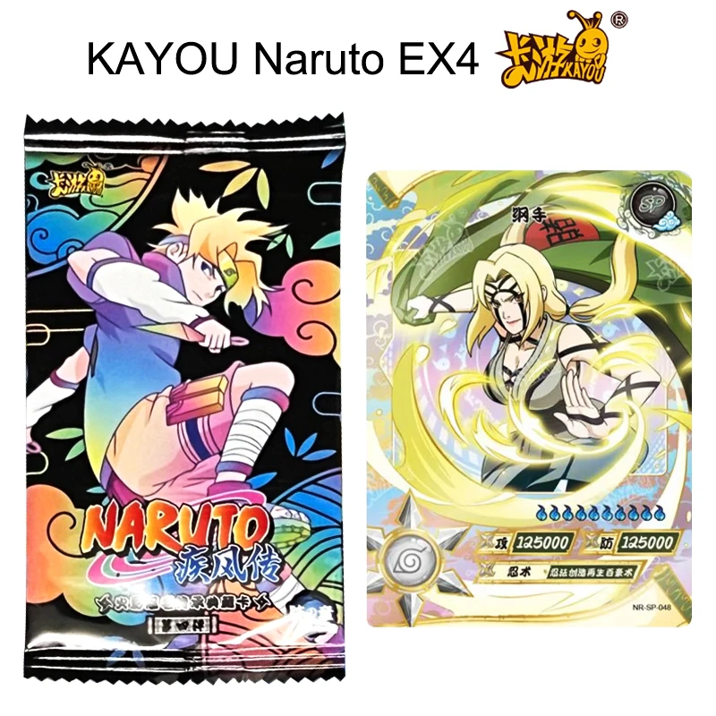 

KAYOU Naruto Card EX 4 Anime Limited SP Tsunade SE Sasuke Hyuga Hinata World Original Collection Bronzing Cards Children's Gifts