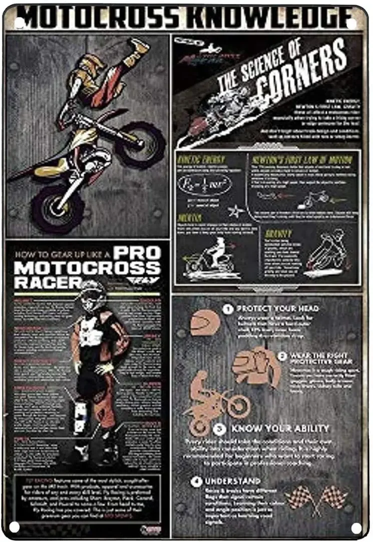 

Металлические жестяные знаки, винтажный жестяной знак, декор Сары для ванной комнаты, металлический знак, настенное искусство, знания о мотокроссе-SR балки