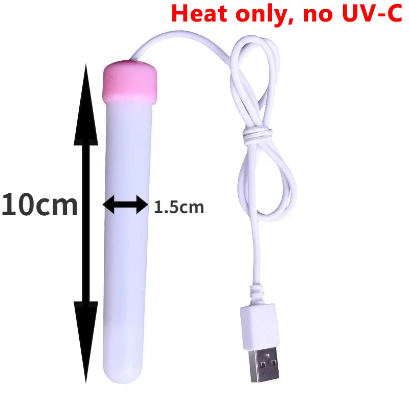 Heating Rod and UV-C Ultraviolet Disinfection Lamp for Men's Masturbation Cup Pocket Pussy UV Stick Warmer Sex Toy Accessories