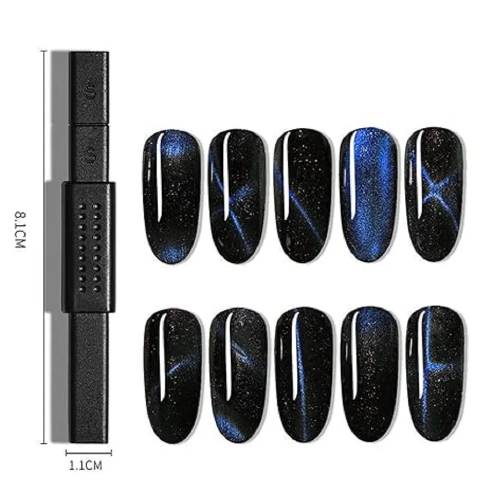 15pcs Nail Art Magnet Set Cat Eye Gel Polish Magnetic Wand