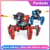 DIY Shooting Game Six-legged Spider Robot 2.4G Radio remote control Double weapon RC Robot Toys For Children Gifts Puzzle Robot 1