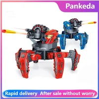 DIY Shooting Game Six-legged Spider Robot 2.4G Radio remote control Double weapon RC Robot Toys For Children Gifts Puzzle Robot 1