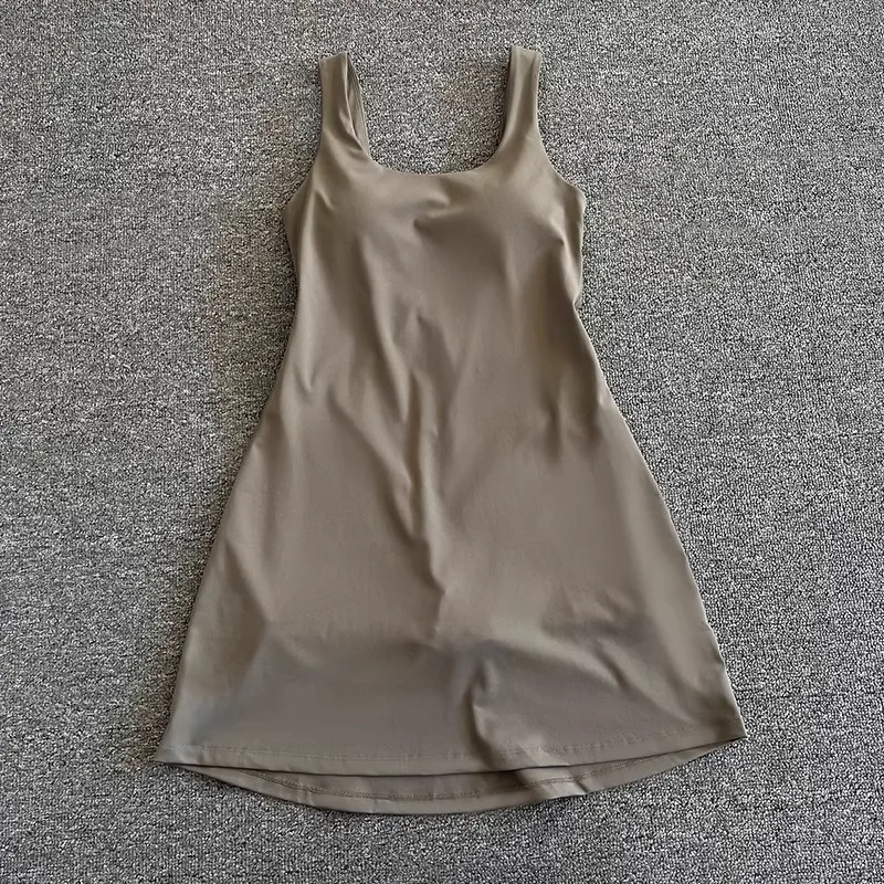 Women Sports Suits Tennis Dress Women Sports Golf Badminton Skorts Tracksuits With Chest Pads One Pieces Slim Fit Soft Yoga Suits