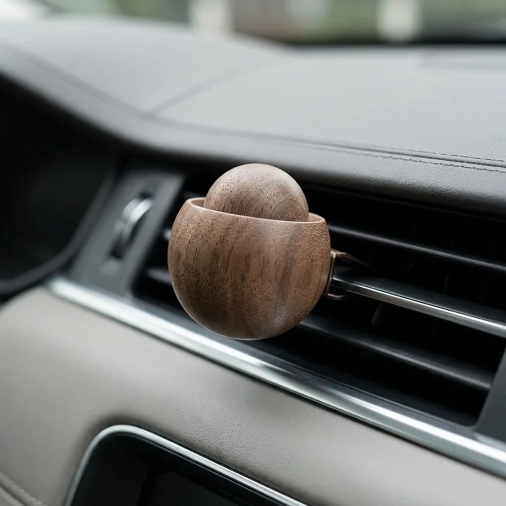 Natural Wood Aromatherapy Diffuser for Home & Car - Mini Cute Fragrance Enhancer for Any Room