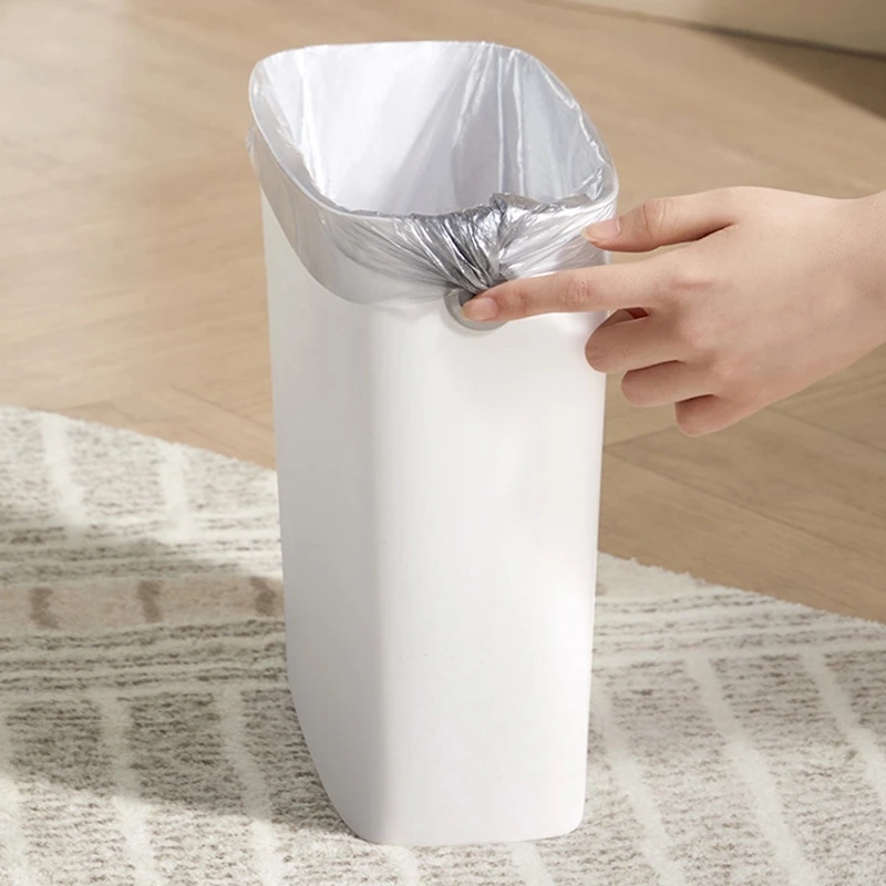 Household Kitchen Trash Can Garbage Bins Recycle Garbage Cans Rubbish  Dustbin Plastic Living Room Bathroom Narrow Waste Bins - AliExpress