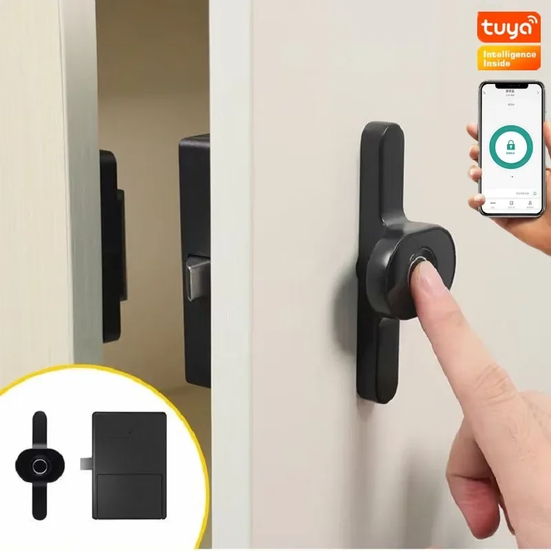 

Smart Wood Door Drawer Lock Keyless Electronic Lock Fingerprint Tuya App Unlock Cabinet Locker Furniture Drawer Smart Locks