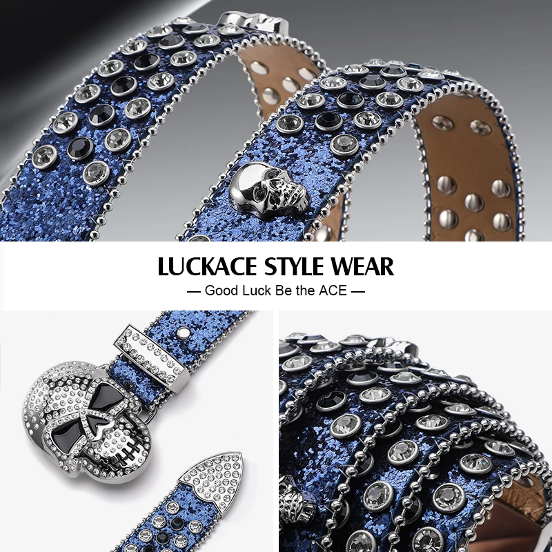 Belt Mens Amazon Bb Simon Belt 1PC Hand-inlaid Artificial Diamond