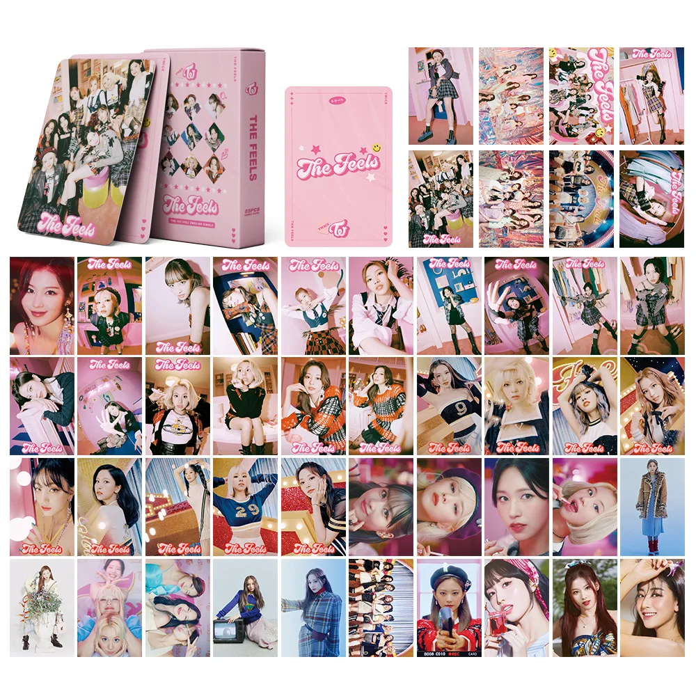 Twice Lomo 108-216 tarjetas Twice Taste of Love Album Cards The Feels Album Tarjetas Twice 2021 Mini Photo Cards Kpop Twice Set de 108pcs-C 