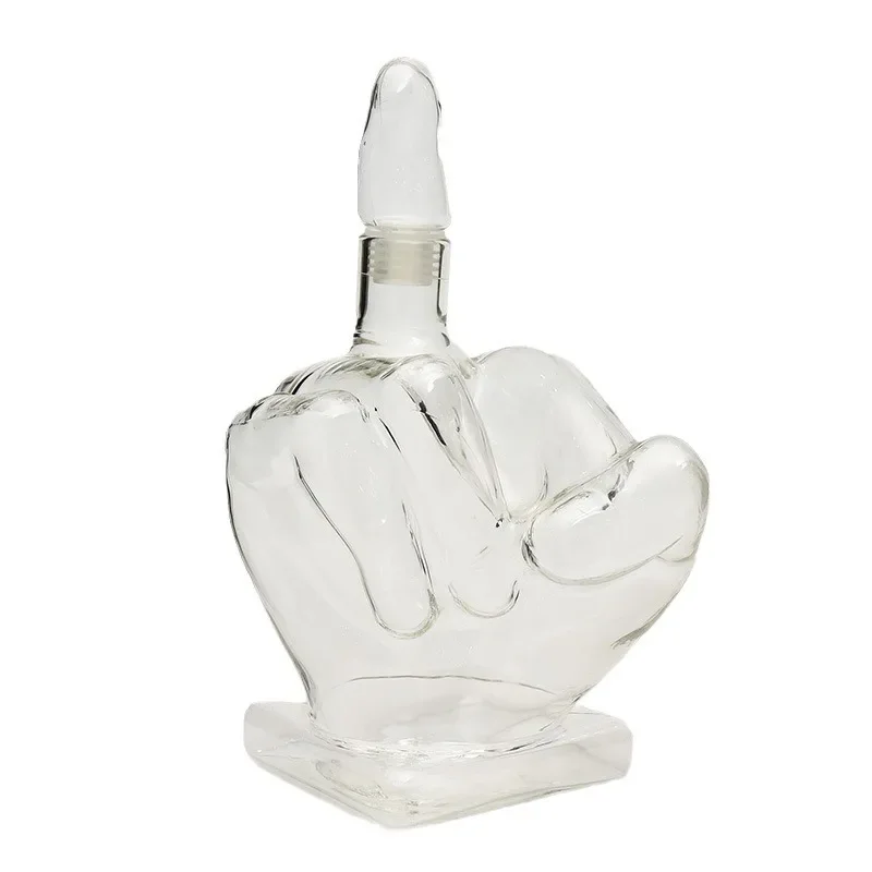 Creative Finger Glass Wine Bottle, Fist Decanter, Irregular Red Wine Glass, Whiskey Glass, Finger Shaped Bottle, Cocktail Shaker