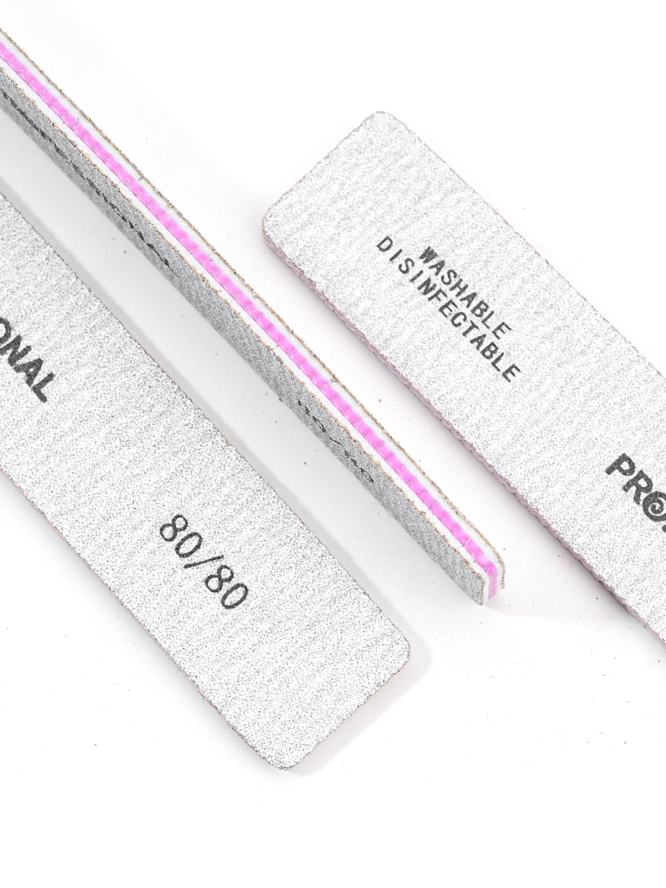 50 Teile/los Nagelfeilen Professionelles Schleifpapier 80/100/180 Körnung Doppelseitig Quadratisch Polieren Waschbar Nägel Datei Maniküre Werkzeug Kits – Detail 6
