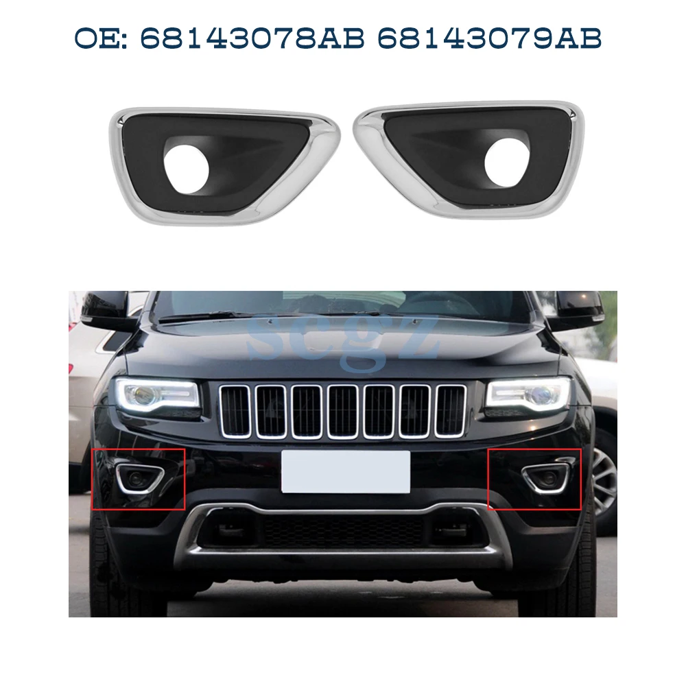 Front Bumper Fog Light Trim Cover Fog Light Frame cover trim left/right