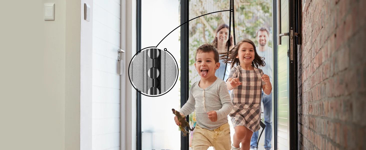 Description Picture 4 of itemMosquito Net Door Curtain Screen Magnets Mesh Magnetic Window Automatic Closing Curtains Anti Fly Insect Sandfly Mosquitoes Canv