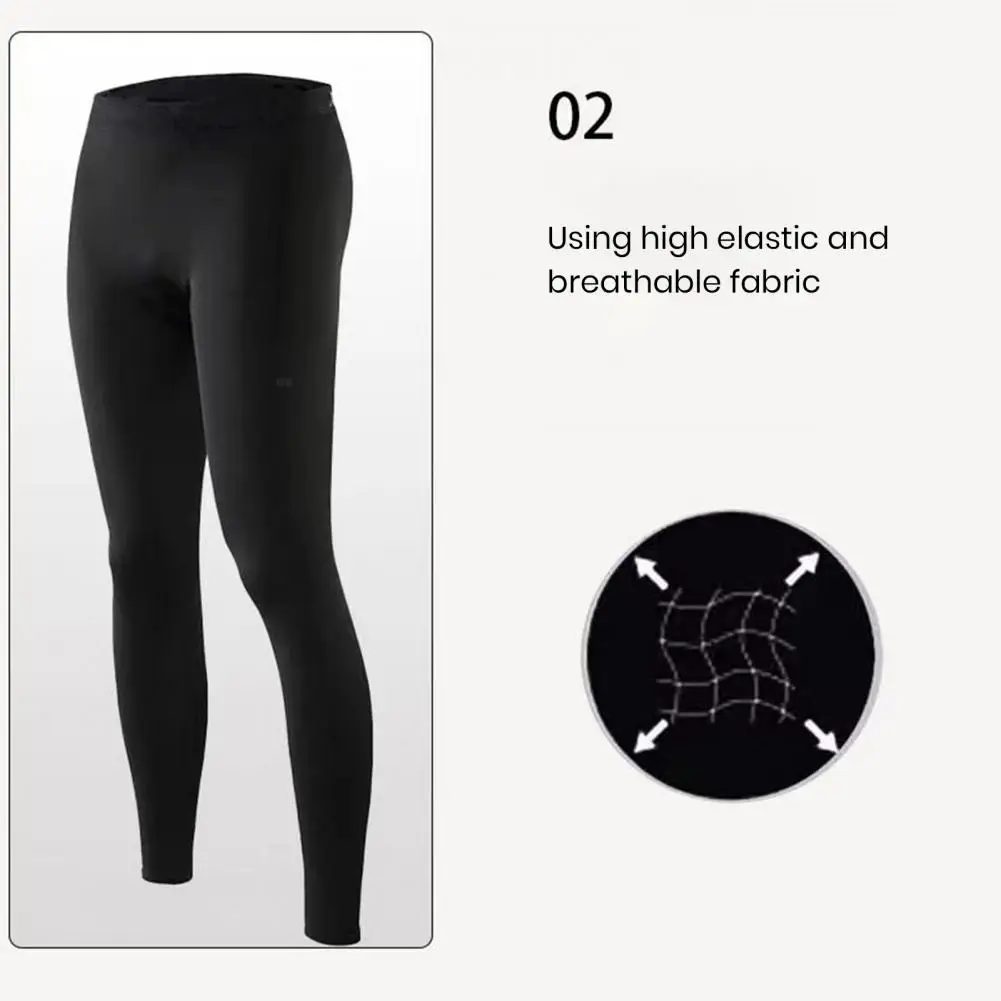 

Thick High-waist Pants Men's High Elasticity Thermal Pants with Soft Plush Warmth Firm Stitching for Winter Pajama Underwear