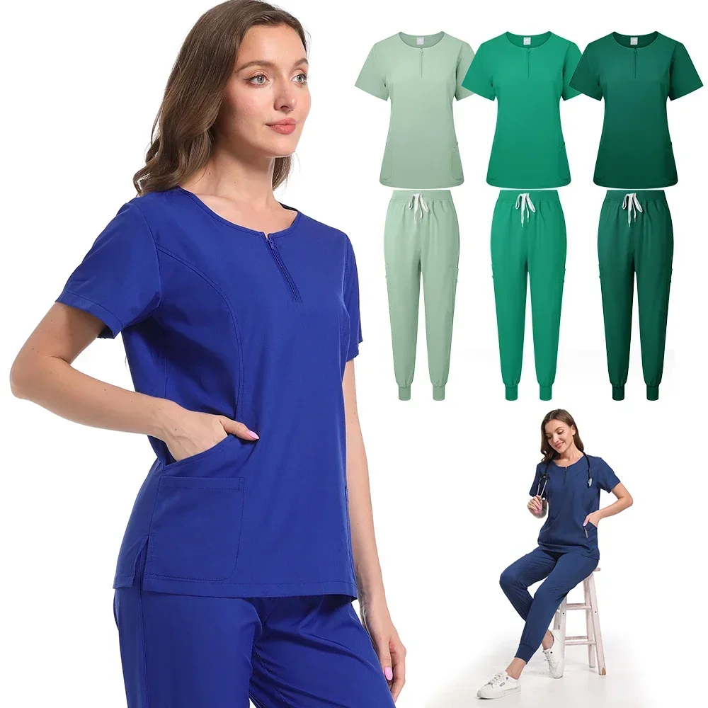 Surgical uniform Women's Care Set Top Pants Medical Scrub Clinical Beauty salon Hospital setnurse hospital