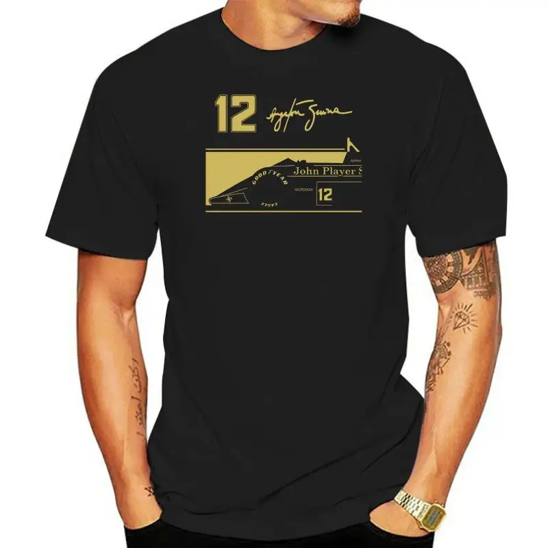 2022 New Fashion Casual Men T Shirt Novità O-Collo Top Ayrton Senna Jps Tribute T-Shirt 12 Signature Bulk Magliette Top Tee