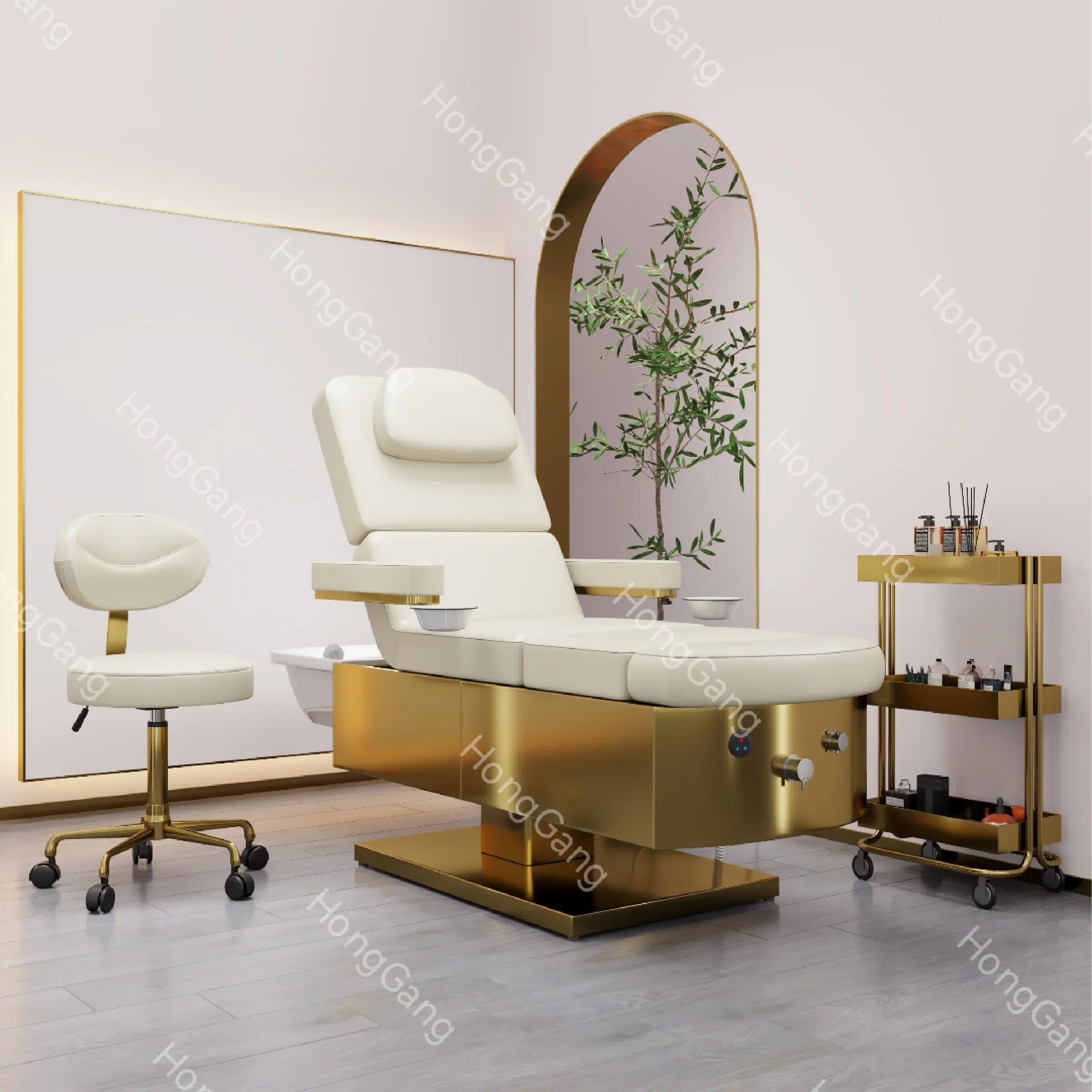 2023 new salon 4 motor can pedicure multifunction adjustable bed frame massage chiropractic massage table beds for full body