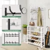 Floor Standing Simple Clothes Hanger Minimalist Clothes Rack Multifunctional All-In-One Hanger Living Room Organizer Shoe Shelf 1