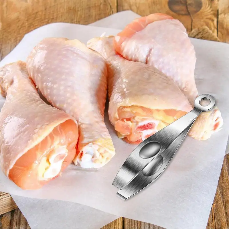 Kitchen Tweezers Fishbone Clips Meat Hair Tweezers Plucker Remover Tool Exquisite Pig Hair Pliers Remover Tool Multifunctional